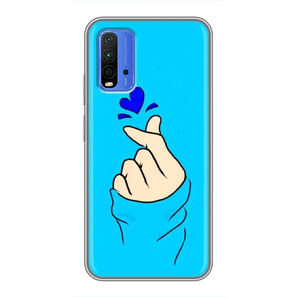 Чехол с рисунком «Сердце на синем» для Xiaomi Redmi 9T Чехол с рисунком «Сердце на синем» для Xiaomi Redmi 9T