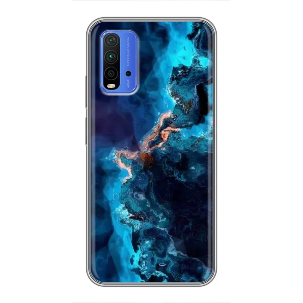 Чехол с рисунком «Синий мрамор» для Xiaomi Redmi 9T Чехол с рисунком «Синий мрамор» для Xiaomi Redmi 9T