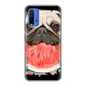 Чохол (ТПУ) Милі песики для Xiaomi Redmi 9T (Смішний Мопс)