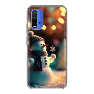 Чохли на Новий Рік Xiaomi Redmi 9T (Сніговик святковий)