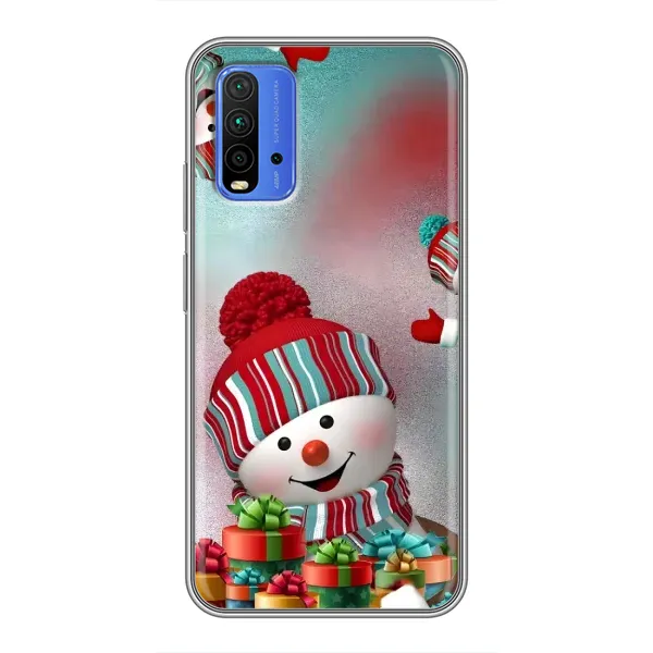 Чехол с рисунком «Снеговик в шапке» для Xiaomi Redmi 9T Чехол с рисунком «Снеговик в шапке» для Xiaomi Redmi 9T