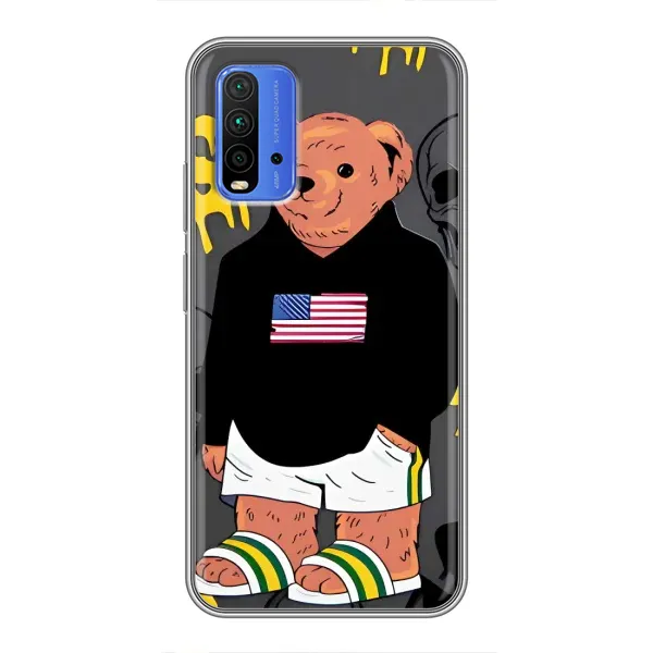 Чехол с рисунком «Teddy USA» для Xiaomi Redmi 9T Чехол с рисунком «Teddy USA» для Xiaomi Redmi 9T