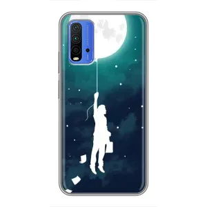 Чехол (ТПУ) с планетами на Xiaomi Redmi 9T (To The moon)