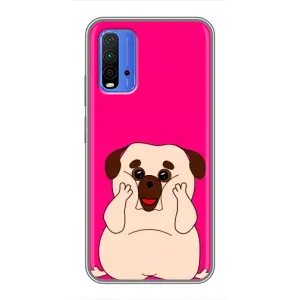 Чохол (ТПУ) Милі песики для Xiaomi Redmi 9T (Веселий Мопсік)