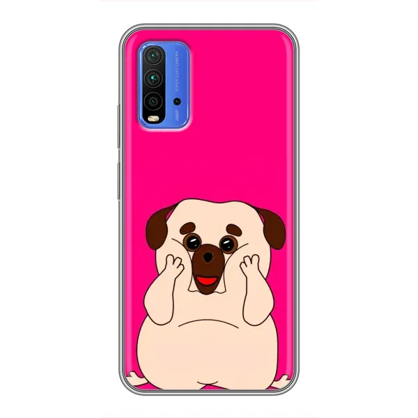 Чехол с рисунком «Веселый Мопсик» для Xiaomi Redmi 9T Чехол с рисунком «Веселый Мопсик» для Xiaomi Redmi 9T