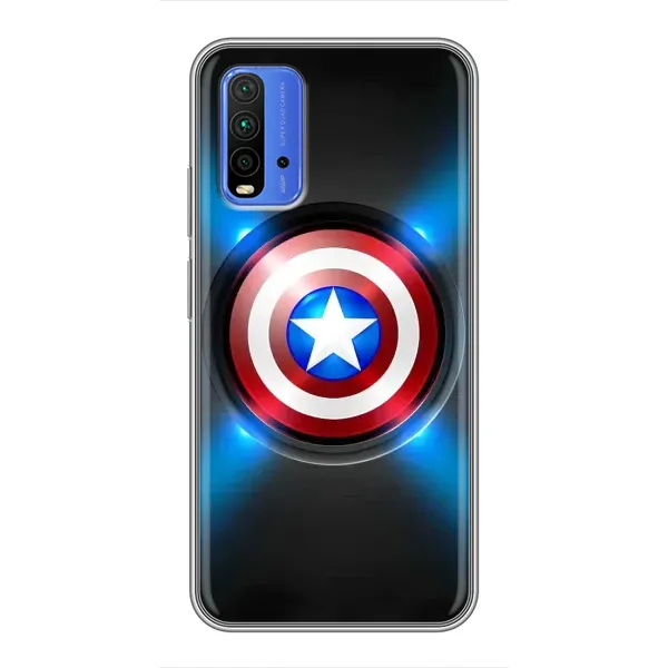 Чехол с рисунком «Яркий Щит Капитана» для Xiaomi Redmi 9T Чехол с рисунком «Яркий Щит Капитана» для Xiaomi Redmi 9T