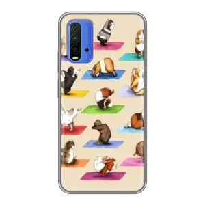 Чохол з Прикольним Принтом на Xiaomi Redmi 9T (Йога свинок)