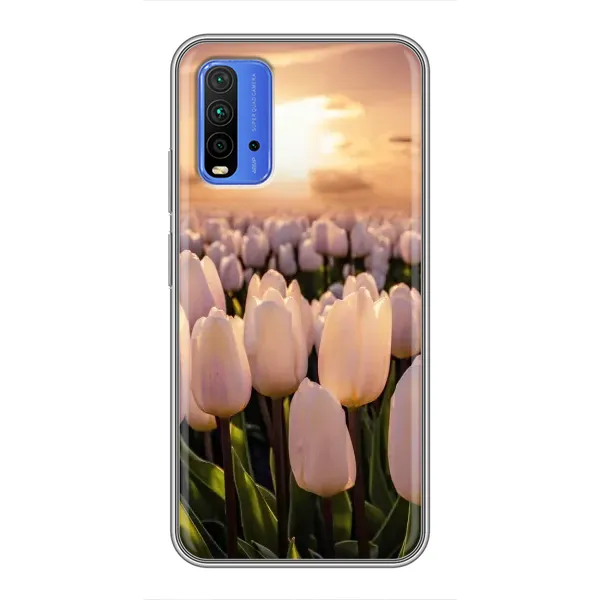 Чехол с рисунком «Закат с цветами» для Xiaomi Redmi 9T Чехол с рисунком «Закат с цветами» для Xiaomi Redmi 9T