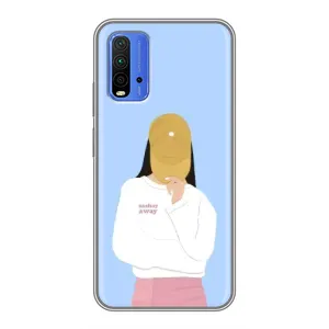 Силіконовый Чохол на Xiaomi Redmi 9T з картинкой Модных девушек (Жовта кепка)