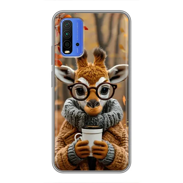 Чехол с рисунком «Жираф с кофе» для Xiaomi Redmi 9T Чехол с рисунком «Жираф с кофе» для Xiaomi Redmi 9T