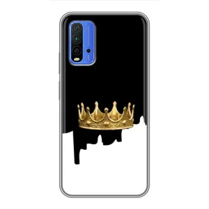 Чохол (Корона на чорному фоні) для Редмі 9т (Золота корона)