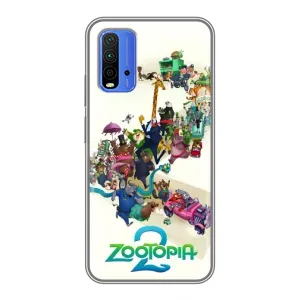 Силіконовий чохол з принтом Зоотрополіс для Xiaomi Redmi 9T (Зоотрополіс лого)