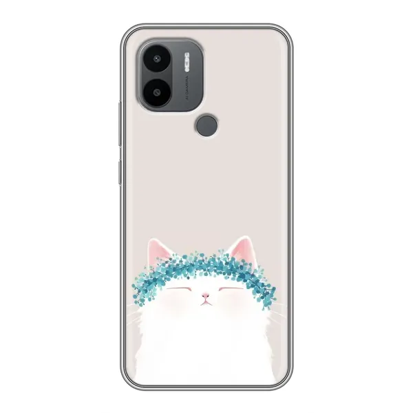 Чехол с рисунком «Белый котик» для Xiaomi Redmi A1 Plus Чехол с рисунком «Белый котик» для Xiaomi Redmi A1 Plus
