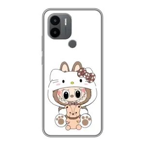 Чехол с принтом Лабубу для Xiaomi Redmi A1 Plus (Белый Лабубу)
