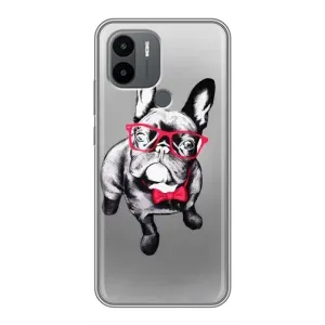 Чехол (ТПУ) Милые собачки для Xiaomi Redmi A1 Plus (Бульдог в очках)