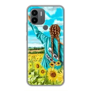 Чехол Стильные девушки на Xiaomi Redmi A1 Plus (Девушка на поле)