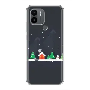 Силиконовый бампер на рождество для Xiaomi Redmi A1 Plus (Город зимний)