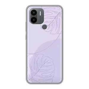 Чохол квітковий дизайн для Xiaomi Redmi A1 Plus (Монстера фіолетова)
