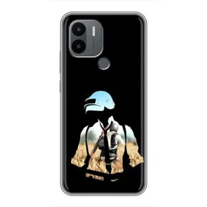 Силиконовый чехол с картинкой "Герой Pubg" на Xiaomi Redmi A1 Plus (Пубг мен)