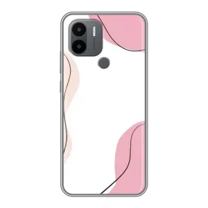 Чохол квітковий дизайн для Xiaomi Redmi A1 Plus (Рожевий фон)
