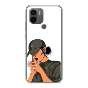 Силиконовый Чехол на Xiaomi Redmi A1 Plus с картинкой Стильных Девушек (В зеленом)