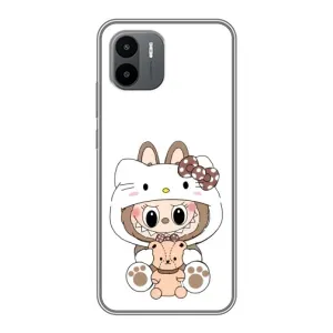 Чехол с принтом Лабубу для Xiaomi Redmi A1 (Белый Лабубу)