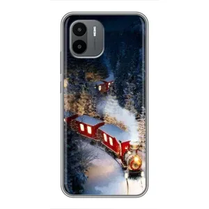 Силиконовый бампер на рождество для Xiaomi Redmi A1 (Поезд)
