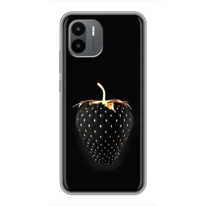 Чехол с изображением вкусной еды для Xiaomi Redmi A2 (Чёрная клубника)