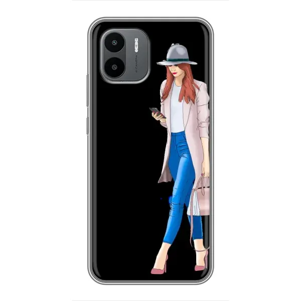 Чехол с рисунком «Девушка со смартфоном» для Xiaomi Redmi A2