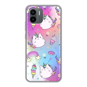 Чехол Unicorn на Xiaomi Redmi A2 (Радуга и Единорог)