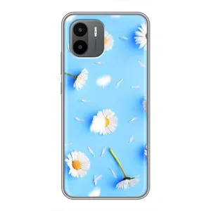 Чохол з Квітами для Xiaomi Redmi A2 (ромашки на блакитному)