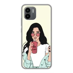 Силіконовый Чохол на Xiaomi Redmi A2 з картинкой Модных девушек (З напоєм)