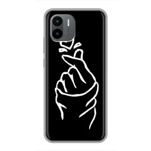 Чехлы (Знак сердечка) на Xiaomi Redmi A2 (Сердце на черном)