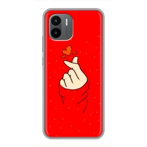 Чехлы (Знак сердечка) на Xiaomi Redmi A2 (Сердце на красном)
