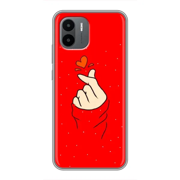 Чехол с рисунком «Сердце на красном» для Xiaomi Redmi A2 Чехол с рисунком «Сердце на красном» для Xiaomi Redmi A2