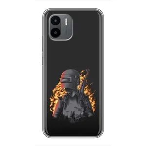 Чохол з картинкою "Герой Pubg" на Xiaomi Redmi A2 (В полум'ї)