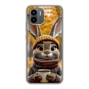 Друкований чохол 'Звірята з кавою' для Xiaomi Redmi A2 (Зайчик з кавою)