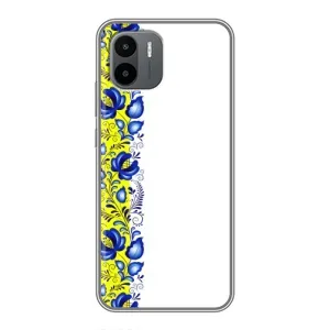 Силиконовый Чехол на Xiaomi Redmi A2 с картинкой Вышиванки (Желто-синяя вышиванка)