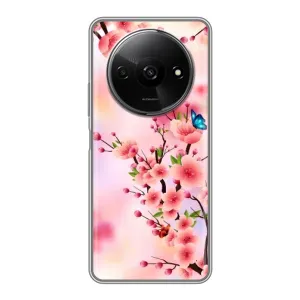Чехол с принтом САКУРЫ на Xiaomi Redmi A3 (Бабочки на сакуре)