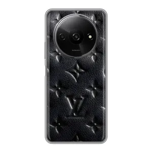 Текстурный Чехол Louis Vuitton для Редми А3 (Черный ЛВ)