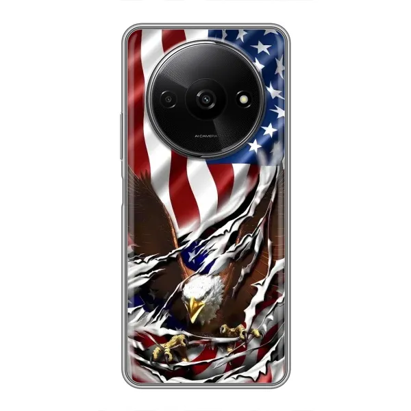 Чехол с рисунком «Флаг USA» для Xiaomi Redmi A3 Чехол с рисунком «Флаг USA» для Xiaomi Redmi A3