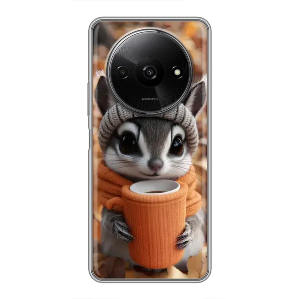 Чехол с рисунком «Грызунчик с кофе» для Xiaomi Redmi A3 Чехол с рисунком «Грызунчик с кофе» для Xiaomi Redmi A3