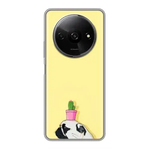 Бампер для Xiaomi Redmi A3 з картинкою "Песики" (Кактус на голові)