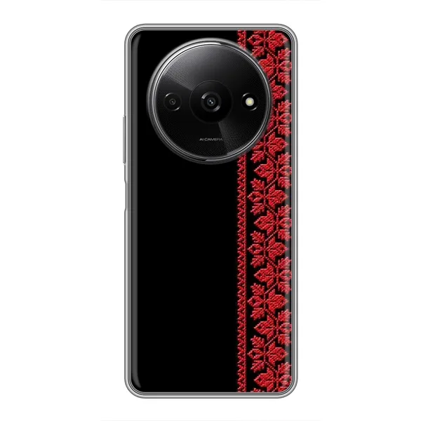 Чехол с рисунком «Красная Вышиванка» для Xiaomi Redmi A3 Чехол с рисунком «Красная Вышиванка» для Xiaomi Redmi A3