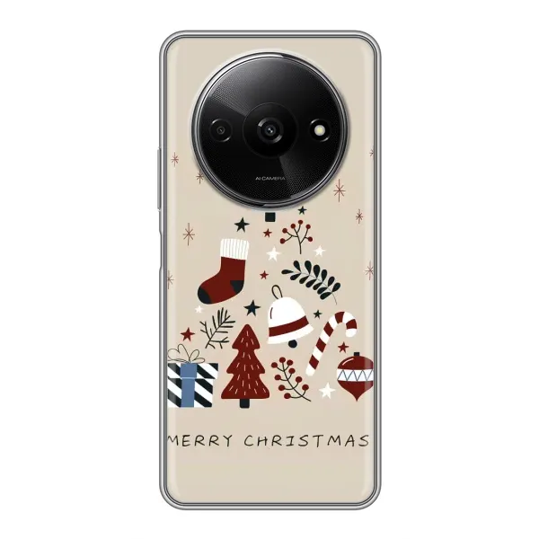 Чехол с рисунком «Merry Christmas» для Xiaomi Redmi A3 Чехол с рисунком «Merry Christmas» для Xiaomi Redmi A3