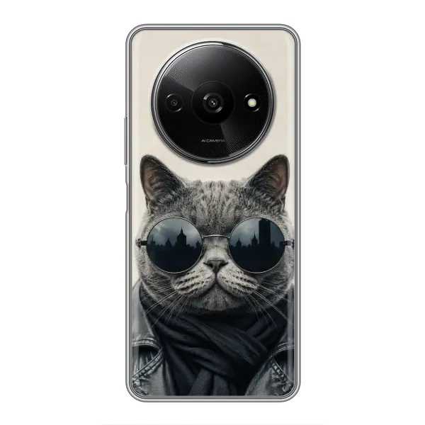 Чехол с рисунком «Модный кот» для Xiaomi Redmi A3 Чехол с рисунком «Модный кот» для Xiaomi Redmi A3
