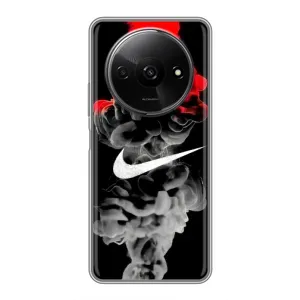 Силіконовый Чохол на Xiaomi Redmi A3 з картинкою НАЙК (Nike дим)