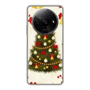 Чехол Новогодняя Елка на Xiaomi Redmi A3 (Новогодний принт)