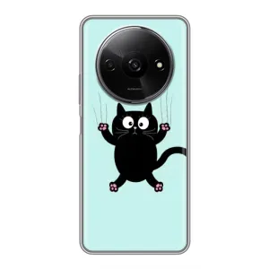 Силіконовий чохол з котиком для Xiaomi Redmi A3 (Падаючий кіт)