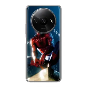 Чехол Супергерой Человека Паука на Xiaomi Redmi A3 (Паук на доме)